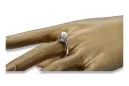 Radziecki 14k 585 złoty Rosyjski pierścionek z różowego złota z perłą