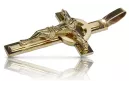 Italienisch Gelb Weiß 14 Karat Gold Katholisches Jesuskreuz ctc010y