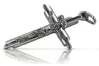 Italian white14k gold Catholic cross ctc017w