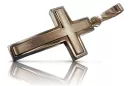 Krzyżyk Katolicki z czerwonego różowego złota 14k 585 zawieszka ctc026r