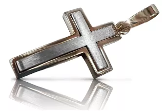 Zlatý katolícky kríž z Red Pink Gold 14k 585 CTC022RW Prívesok