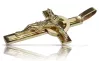Złoty krzyż Katolicki 14k 585 zawieszka krzyżyk z Jezusem żółte złoto ctc089y