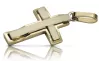 Yellow 14k gold Catholic cross ctc095y