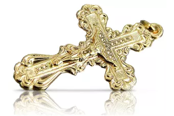Gold Orthodox Cross ★ russiangold.com ★ Gold 585 333 Low price