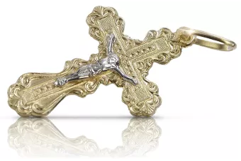 Crucea Ortodoxă ★ de Aur russiangold.com ★ Aur 585 333 Preț scăzut