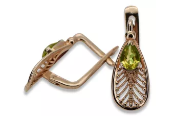 copy of Russische Sowjetische Rose Pink 14k 585 Gold Ohrringe vec033 Alexandrit Rubin Smaragd Saphir ...