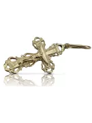 Italienisch gelb 14k 585 gold Orthodoxes Kreuz oc007y