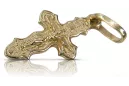 Italienisch Gelb 14k 585 Gold Orthodoxes Kreuz oc014y