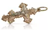 Vintage rose pink 14k 585 gold Orthodox cross oc015rw