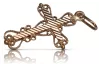 Vintage rose Italian red gold Orthodox cross oc020r