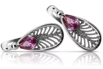 copy of Rusă sovietică de argint 925 Alexandrite Ruby Smarald Safir Acvamarina Zircon ... cercei vec033s