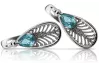 Vintage Vintage 925 Silver aquamarine earrings vec067s Vintage