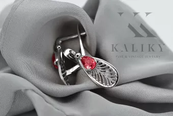 copy of Rusă sovietică de argint 925 Alexandrite Ruby Smarald Safir Acvamarina Zircon ... cercei vec033s