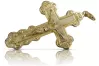 Yellow 14k 585 gold Orthodox cross pendant oc013y