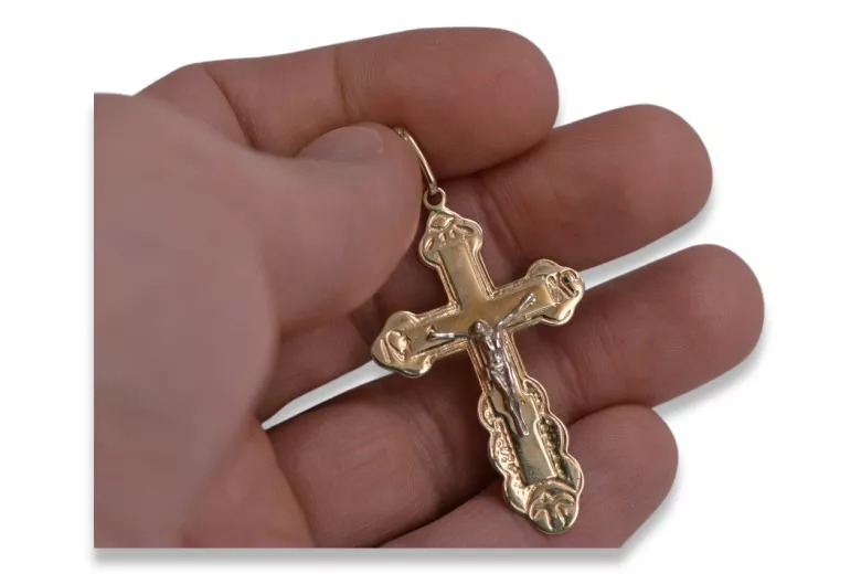 Crucea Ortodoxă ★ de Aur russiangold.com ★ Aur 585 333 Preț scăzut