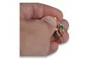 Vintage silver rose gold plated 925 emerald earrings vec067 Vintage