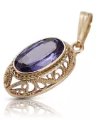 Vintage rose 14k 585 gold alexandrite pendant vpc014 Vintage