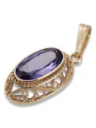 Vintage rose 14k 585 gold alexandrite pendant vpc014 Vintage