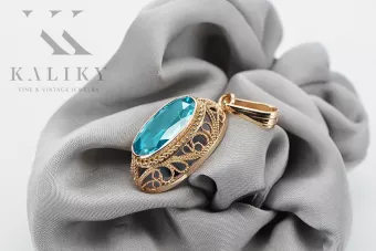 copy of Russische sowjetische Rose 14k 585 Gold Alexandrit Rubin Smaragd Saphir Zirkon ... Anhänger vpc014