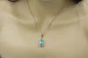 Vintage rose 14k 585 gold aquamarine pendant vpc014 Vintage