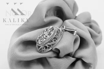 Vintage rose 14k 585 gold setting pendant vpc014 Vintage