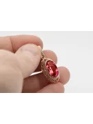 Русское советское розовое золото покрыто серебром 925 александрит рубин рубин изумрудный сапфир циркон ... кулон vpc014rp