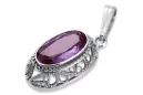 Soviet silver 925 pendant with amethyst vpc014s Vintage