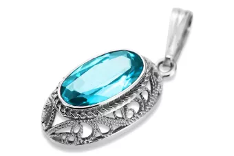 copy of Colgante soviético de plata 925 con zircón aguamarina de zafiro rubí alejandrita vpc014s