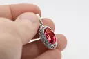 Soviet silver 925 pendant with ruby vpc014s Vintage