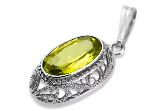 Zawieszka z Vintagego srebra 925 z peridotem vpc014s Vintage