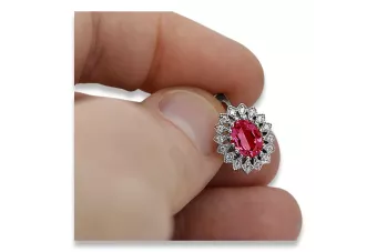 copy of Ruso soviético rosa rosa 14k 585 pendientes de oro vec033 alejandrita rubí esmeralda zafiro ...