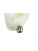 14k white gold 585 peridot earrings vec125w Vintage