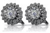 14k white gold 585 zirocne earrings vec125w Vintage