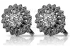 14k white gold 585 settings earrings vec125w Vintage