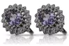 14k white gold 585 alexandrite earrings vec125w Vintage