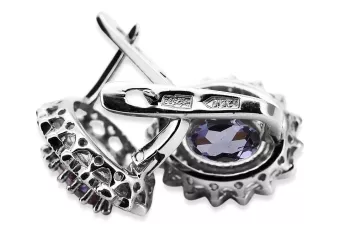 copy of Руски съветски розово розово 14k 585 златни обеци vec033 александрит рубин изумрудено сапфир ...