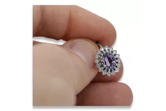 copy of Руски съветски розово розово 14k 585 златни обеци vec033 александрит рубин изумрудено сапфир ...