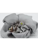Vintage rose pink 14k 585 gold peridot earrings vec161rw Vintage