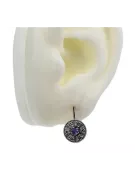 Vintage white 14k 585 gold alexandrite earrings vec161w Vintage