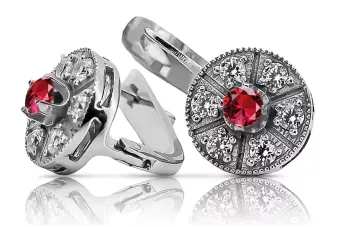 copy of Boucles d’oreilles en or rose soviétique russe 14k 585 vec033 alexandrite rubis émeraude saphir ...