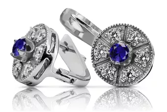 copy of Ruso soviético rosa rosa 14k 585 pendientes de oro vec033 alejandrita rubí esmeralda zafiro ...