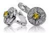 Vintage white 14k 585 gold peridot earrings vec161w Vintage