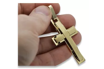 Auksinis kryžius Katalikų 14k 585 pakaba ctc022y