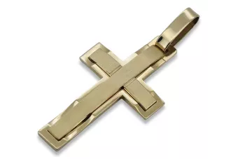 Goldenes Katholisches Kreuz ★ russiangold.com ★ Gold 585 333 Niedriger Preis