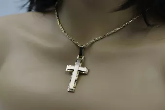 Golden Catholic Cross ★ russiangold.com ★ Gold 585 333 Low price