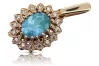 Vintage rose pink 14k 585 gold aquamarine pendant vpc018 Vintage