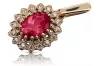 Vintage rose pink 14k 585 gold ruby pendant vpc018 Vintage