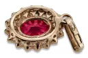 Vintage rose pink 14k 585 gold ruby pendant vpc018 Vintage