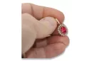 Vintage rose pink 14k 585 gold ruby pendant vpc018 Vintage