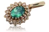 Vintage rose pink 14k 585 gold emerald pendant vpc018 Vintage